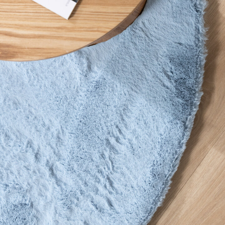 Dywan okrągły z długim włosiem - Comfy Supreme Jasnoniebieski - 4