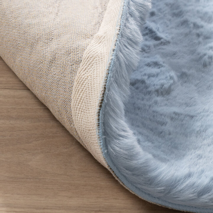 Dywan okrągły z długim włosiem - Comfy Supreme Jasnoniebieski - 6