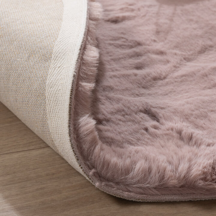 Dywan okrągły z długim włosiem - Comfy Supreme Różowy - 6