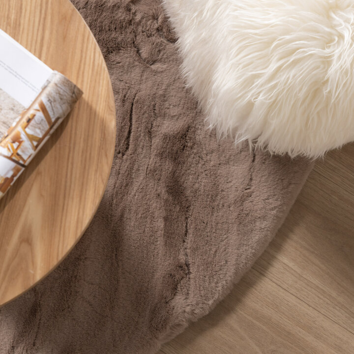Dywan okrągły z długim włosiem - Comfy Supreme Taupe - 2