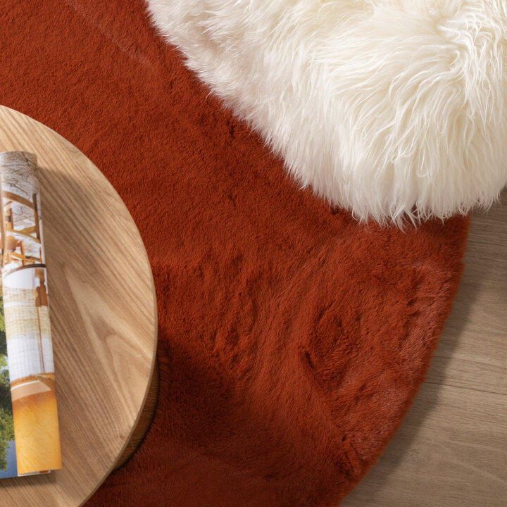 Dywan okrągły z długim włosiem - Comfy Supreme Terakota - 2