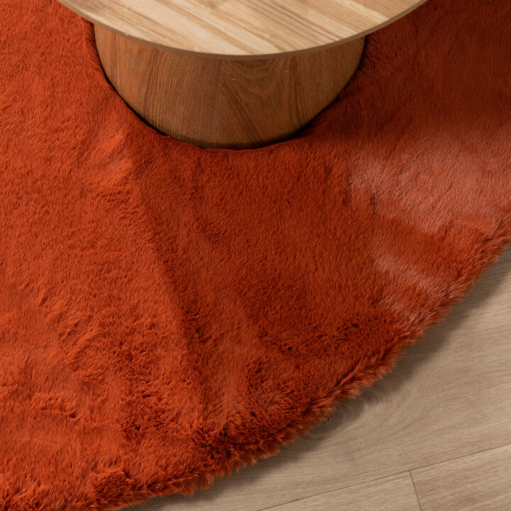 Dywan okrągły z długim włosiem - Comfy Supreme Terakota - 4