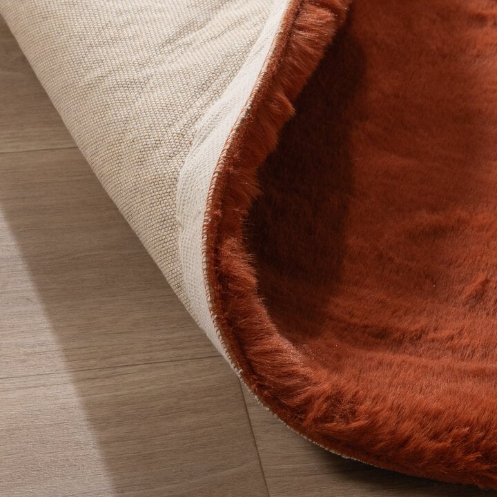 Dywan okrągły z długim włosiem - Comfy Supreme Terakota - 6