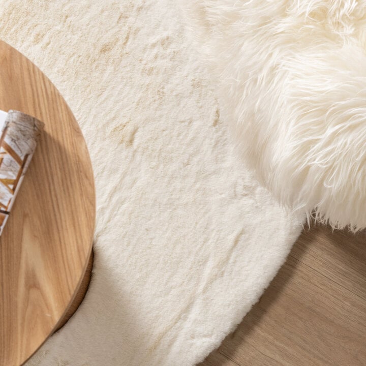 Dywan okrągły z długim włosiem - Comfy Supreme Biały - 2