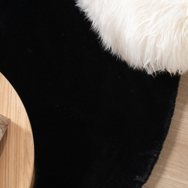 Dywan okrągły z długim włosiem - Comfy Supreme Czarny - 2