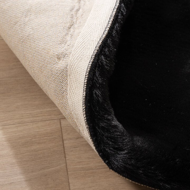 Dywan okrągły z długim włosiem - Comfy Supreme Czarny - 6