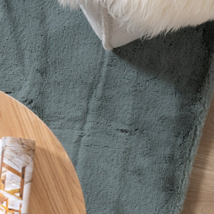 Miękki dywan z długim włosiem - Comfy Supreme Niebieski/Zielony - 2