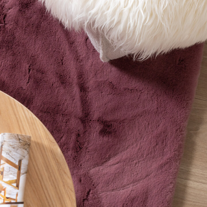 Miękki dywan z długim włosiem - Comfy Supreme Ciemnoróżowy - 2