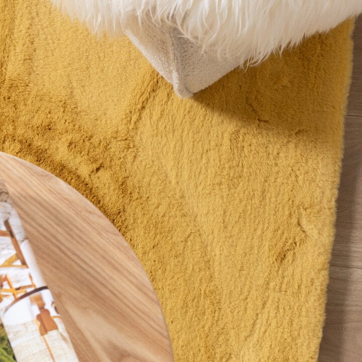 Miękki dywan z długim włosiem - Comfy Supreme Żółty - 2