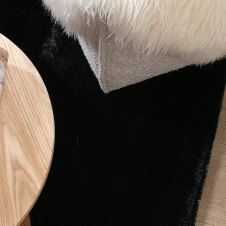 Miękki dywan z długim włosiem - Comfy Supreme Czarny - 2