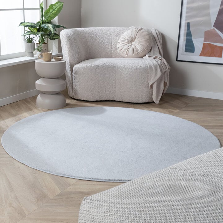 Dywan okrągły nadający się do prania - Vivid Szary