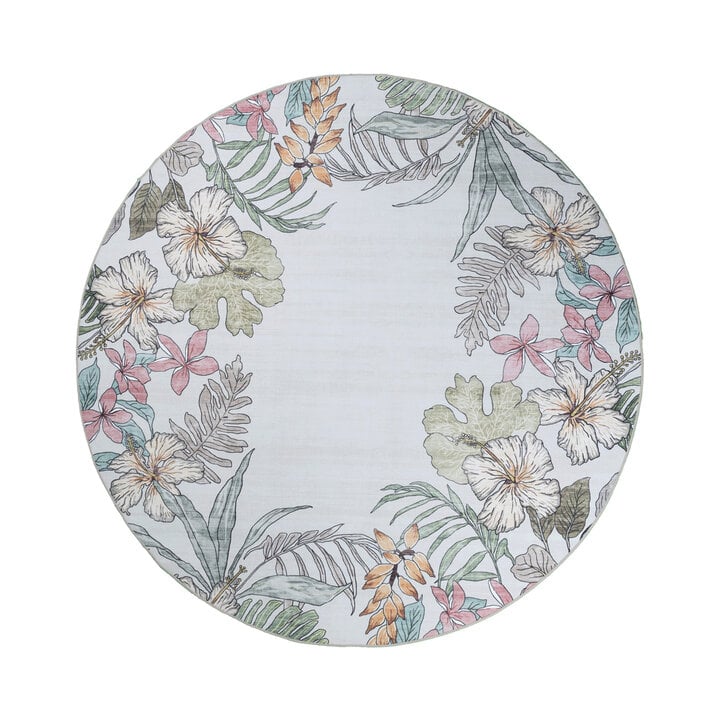 Dywan zewnętrzny okrągły - Poppy Kremowy - 1