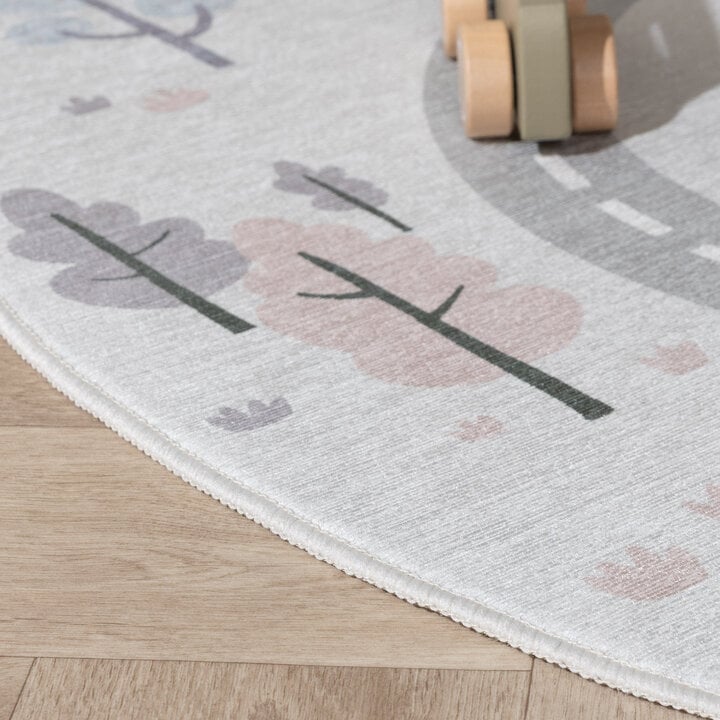 Okrągła mata do zabawy auto - Rocky Ride Biała - 6