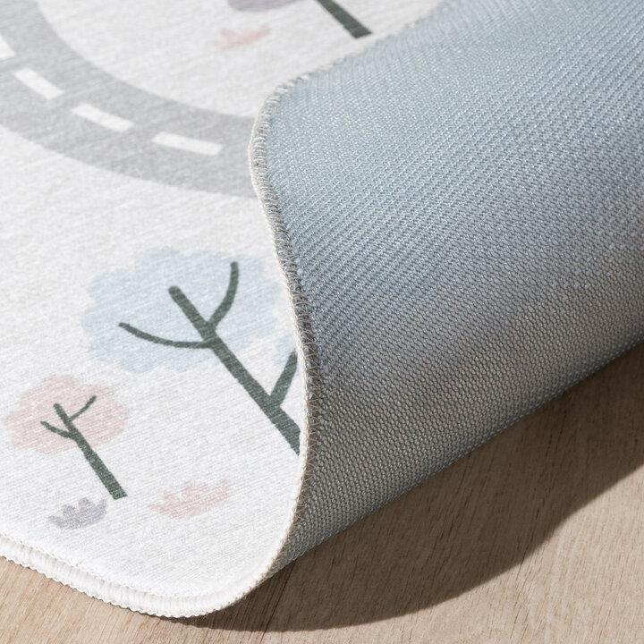 Okrągła mata do zabawy auto - Rocky Ride Biała - 7