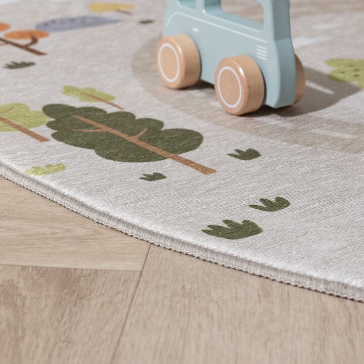 Okrągła mata do zabawy auto - Rocky Ride Szara - 6