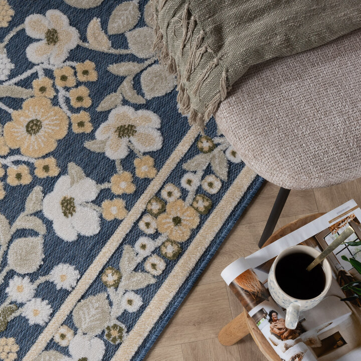 Dywan zewnętrzny - Bloom Oriental Niebieski - 2