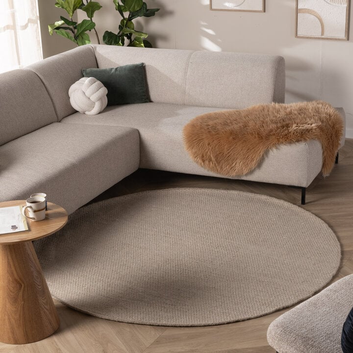 Dywan wełniany okrągły - Bliss Kremowy/Biały