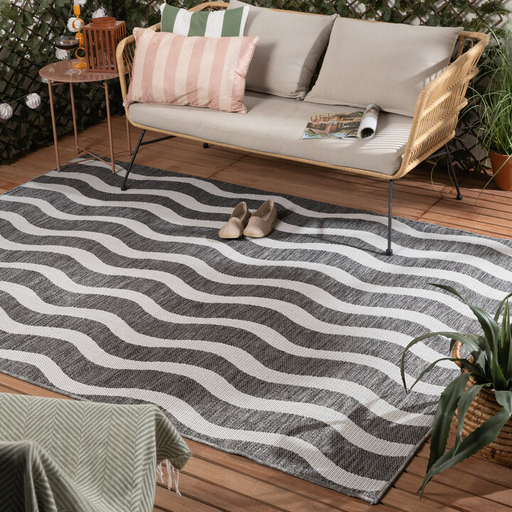 Dywan zewnętrzny - Summer Waves Szary