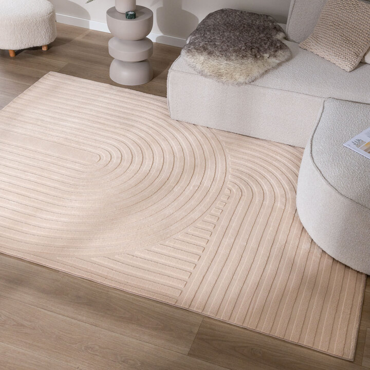 Dywan skandynawski - Charm Curves Beżowy