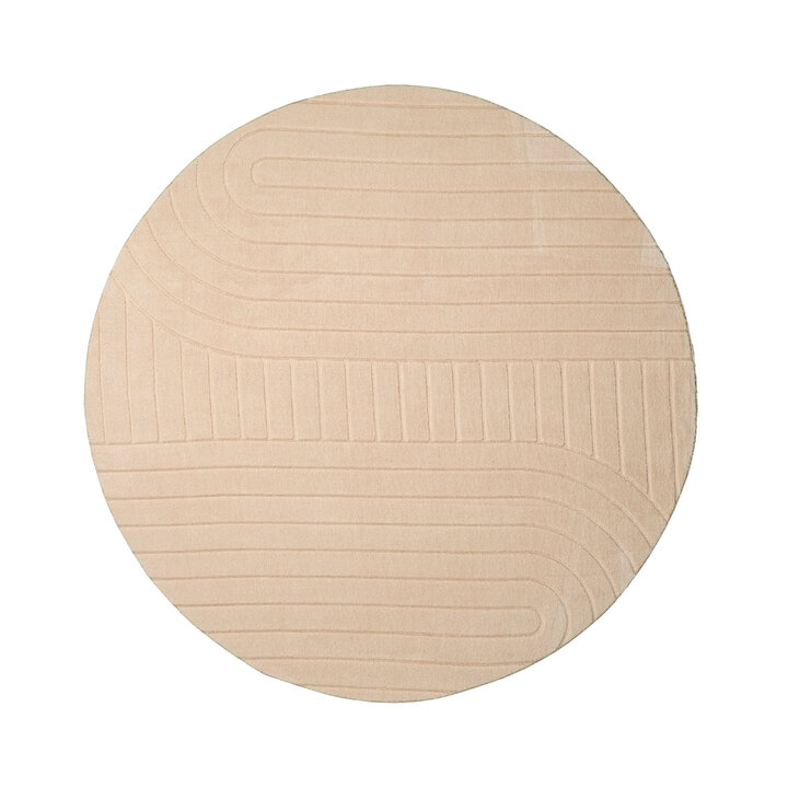 Dywan okrągły skandynawski - Charm Arches Beżowy - 1