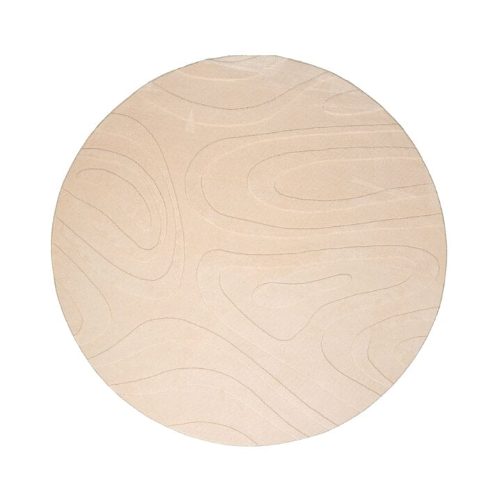 Dywan okrągły skandynawski - Charm Shapes Beżowy - 1