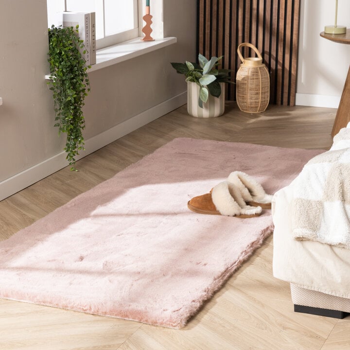 Chodniki dywanowe z długim włosiem - Comfy Supreme Różowy