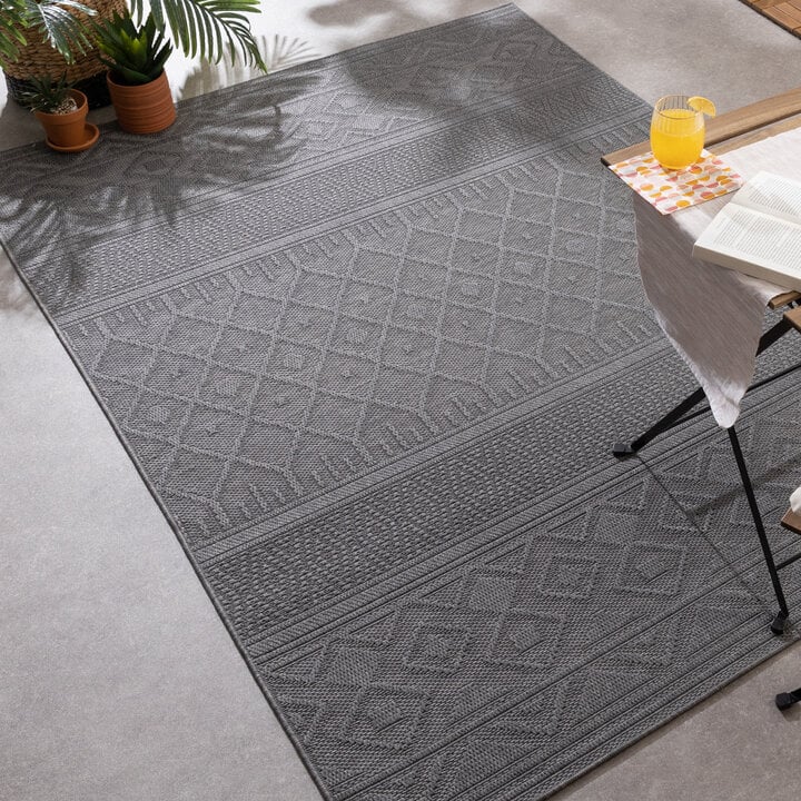 Dywan do wnętrz i na zewnątrz - Dunes Geo Antracyt