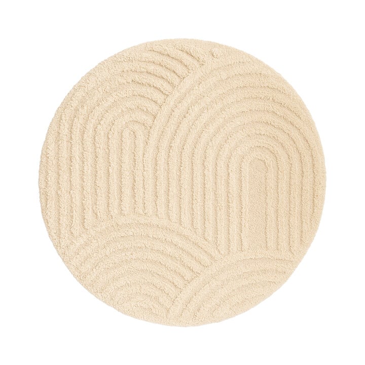 Okrągły dywan skandynawski – Lova Arches Beżowy - 1