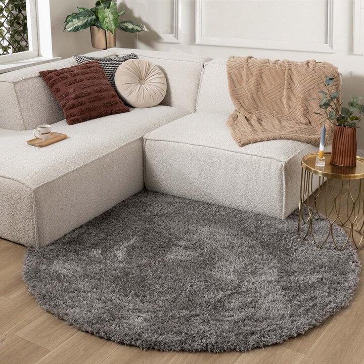 Dywan okrągły Shaggy - Blaze Szary
